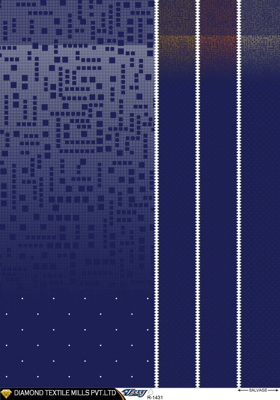 WIPL SR 07 - HALF AND HALF GEOMETRIC BLUE | Winners Industries