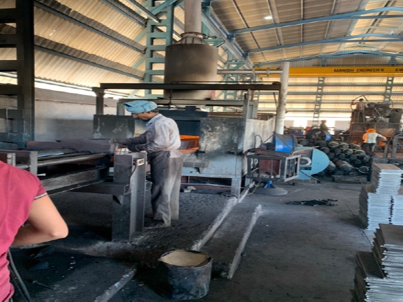 Charging the furnace — Winners Industries re-rolling plant